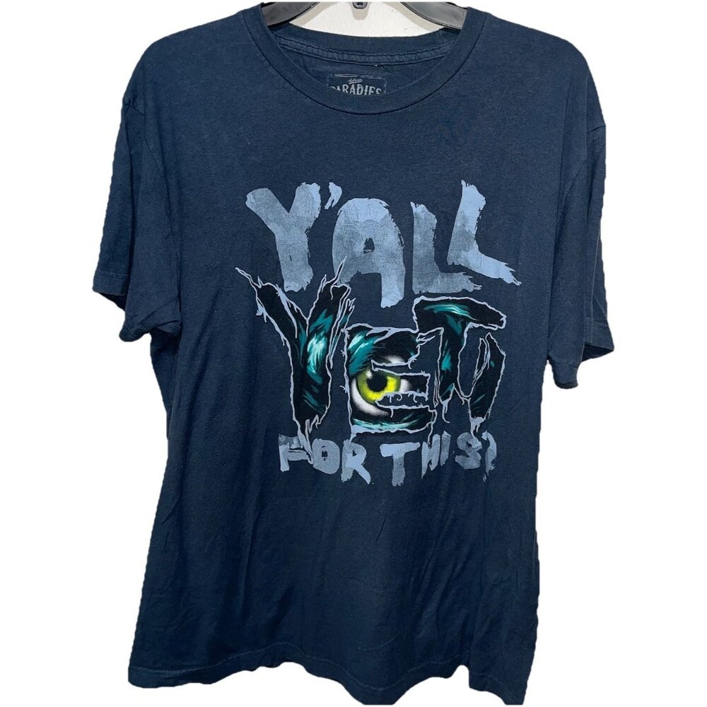 Paradies & Company T-shirt Y’all For This Graphic Blue Yeti Unisex Sz L
